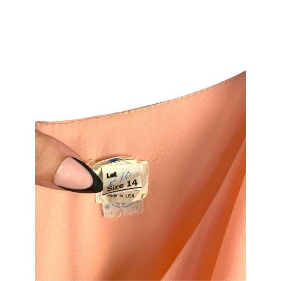 Late 70’s Early 80’s Midi Chiffon Flutter Dress - Picture 5 of 11